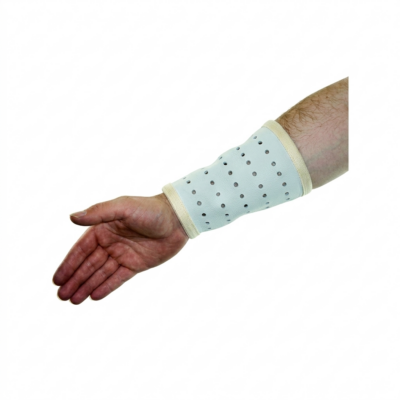 Muñequera cuero perforada cristalero